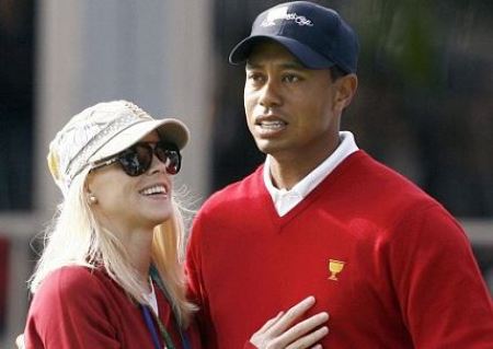 Elin Nordegren with her former souse Tiger Woods 